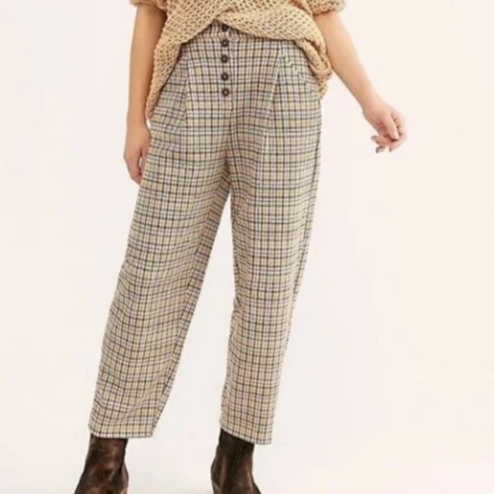 Free People Posey Plaid Pants